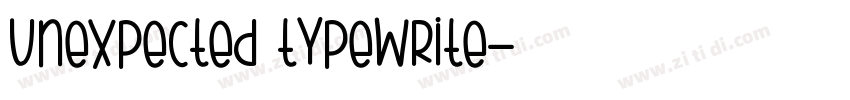 unexpected typewrite字体转换